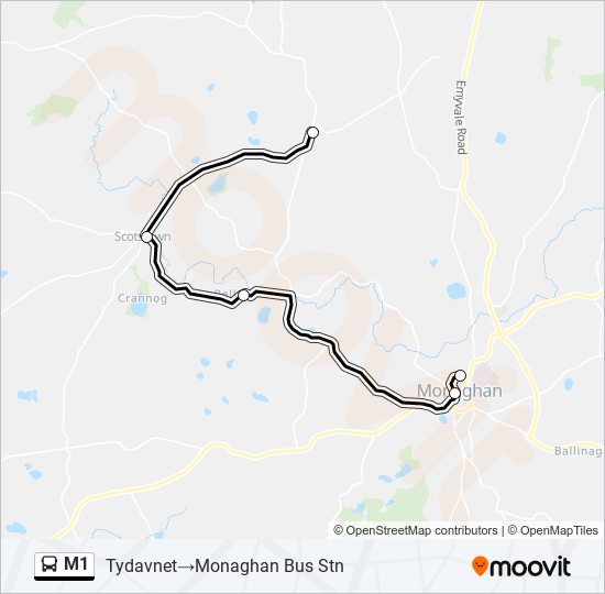 M1 Bus Line Map