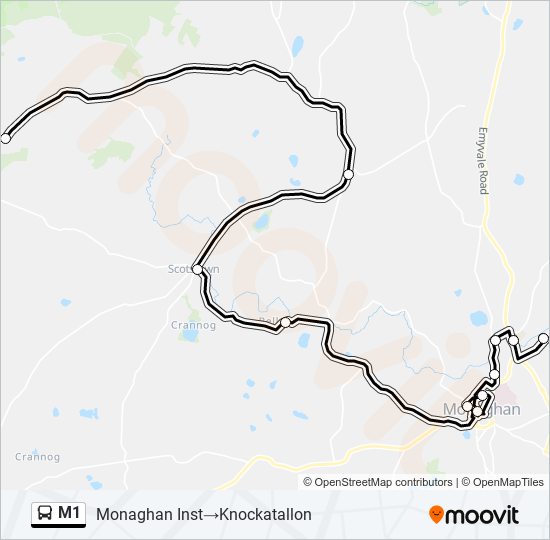 M1 Bus Line Map
