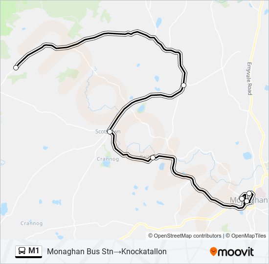 M1 Bus Line Map