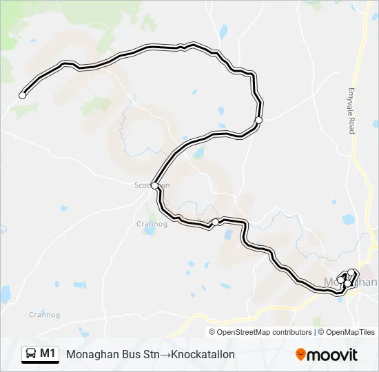 M1 Bus Line Map