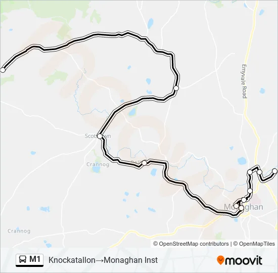 M1 Bus Line Map