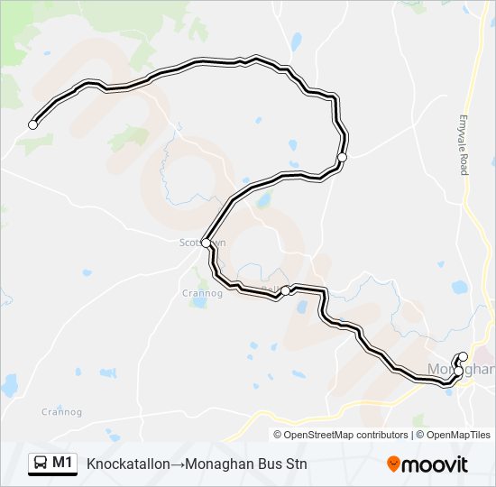 M1 Bus Line Map