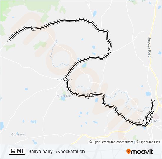 M1 Bus Line Map