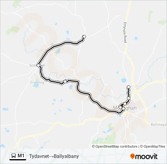 M1 Bus Line Map