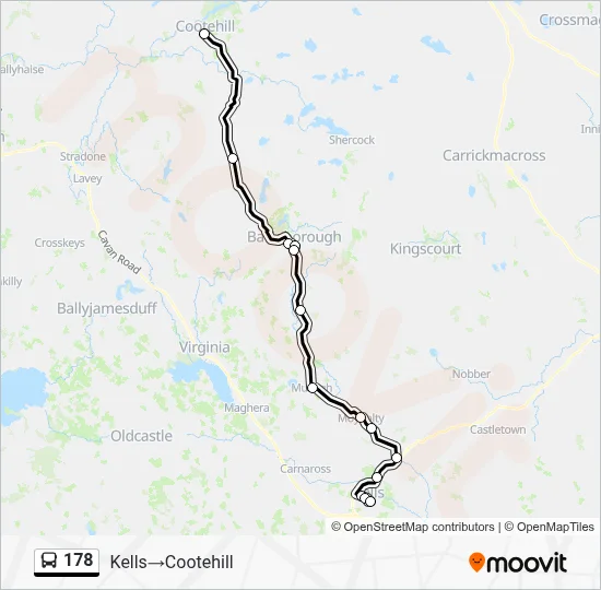 178 Route: Schedules, Stops & Maps - Kells‎→Cootehill (Updated)