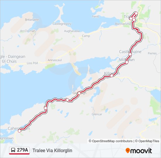 279A Bus Line Map