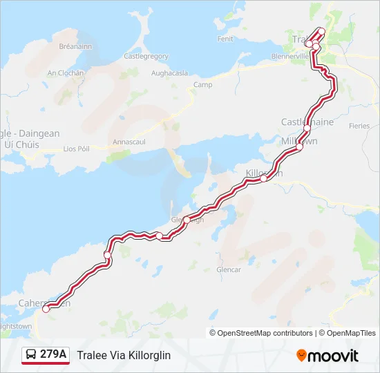 279A Bus Line Map
