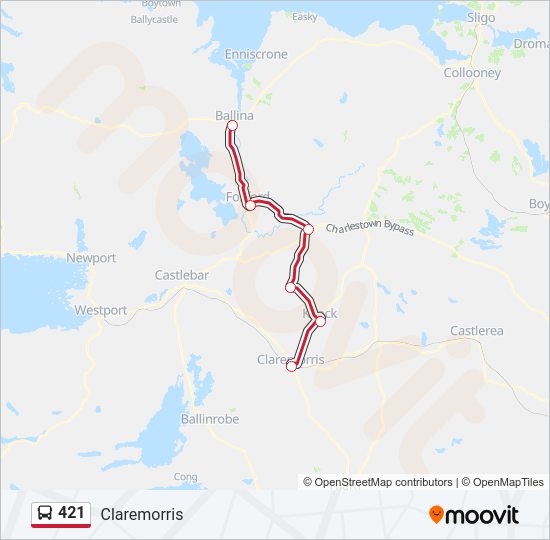 421 Bus Line Map