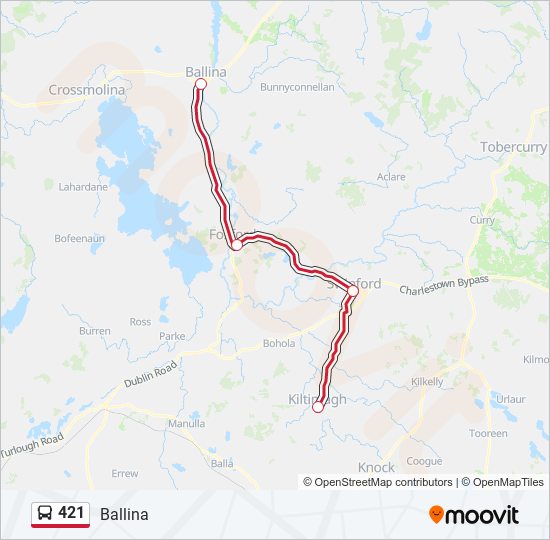 421 bus Line Map