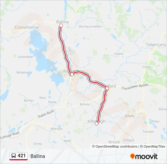 421 Bus Line Map