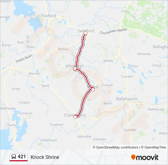 421 Bus Line Map