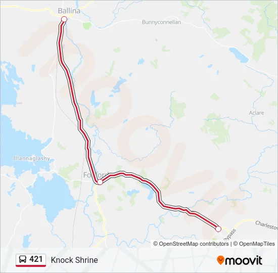 421 Bus Line Map