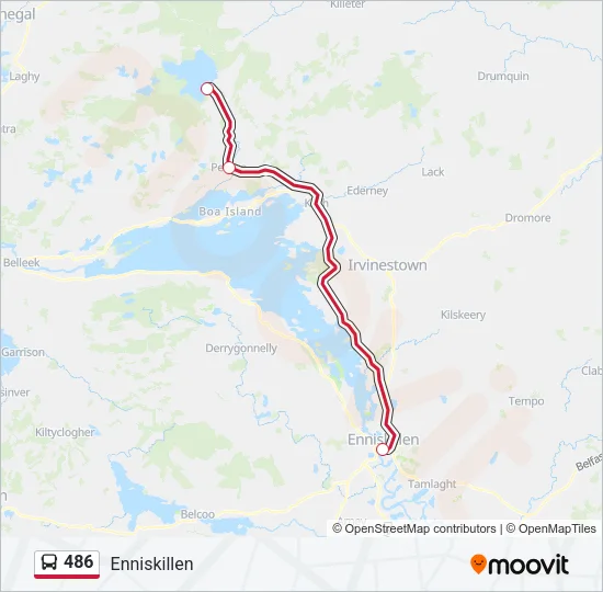 486 Bus Line Map