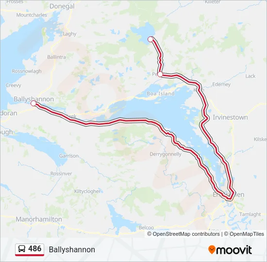 486 Bus Line Map