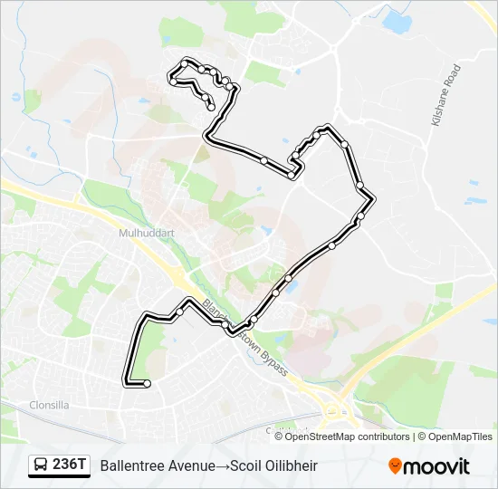 236T Bus Line Map