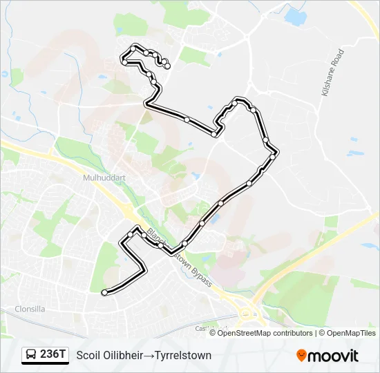236T Bus Line Map