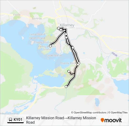 KY01 Bus Line Map
