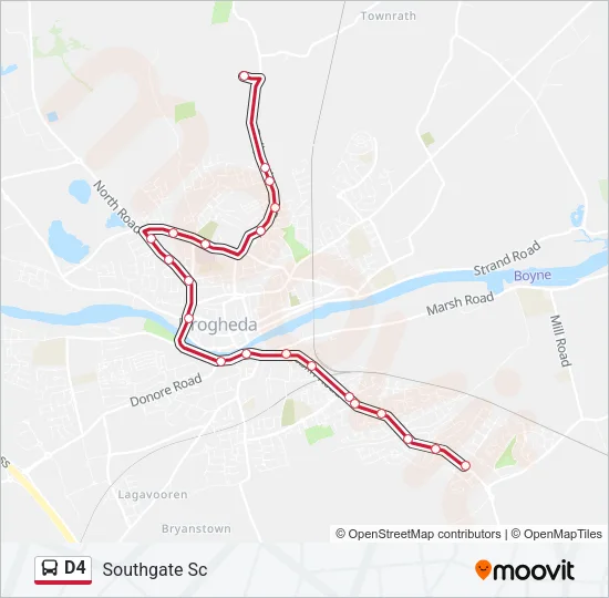D4 Bus Line Map