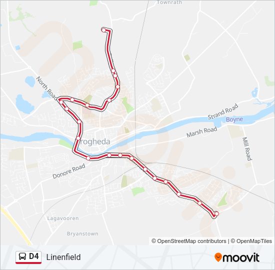D4 Bus Line Map
