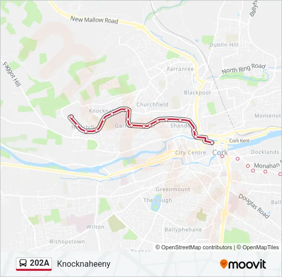 202A Bus Line Map