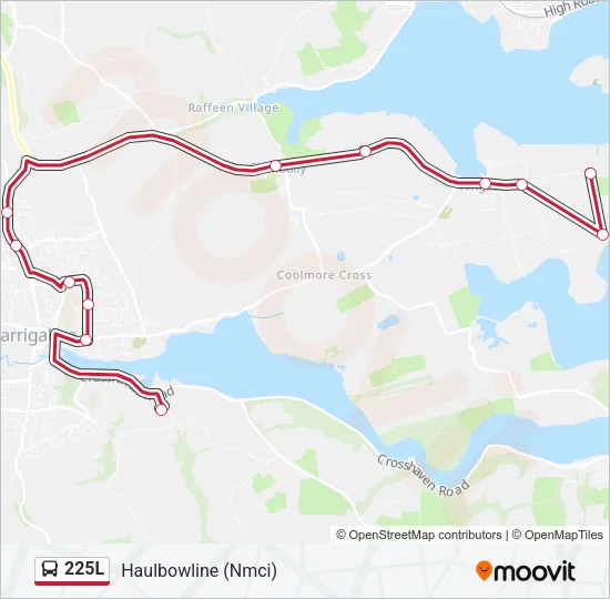 225L Bus Line Map
