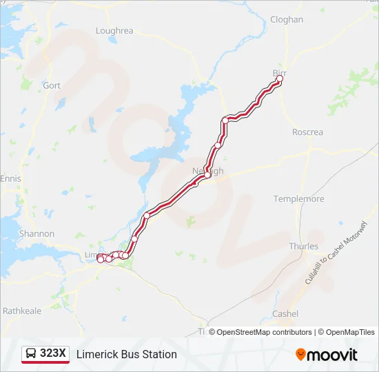 323X Bus Line Map