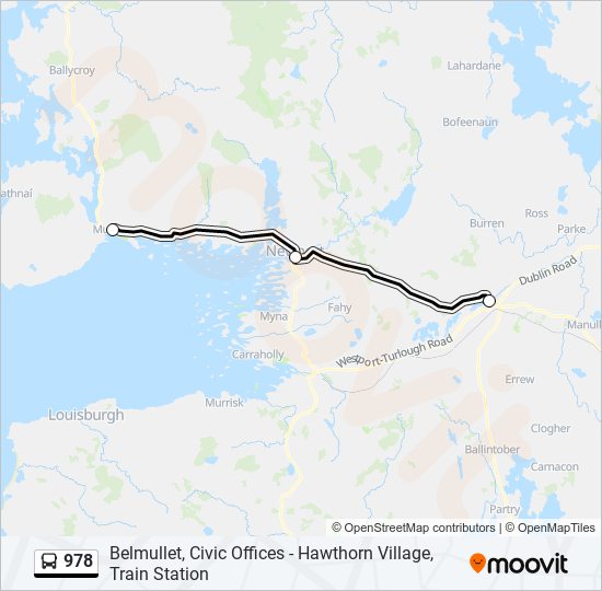 978 bus Line Map