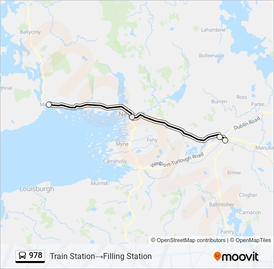 Plan de la ligne 978 de bus