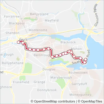 215A Bus Line Map