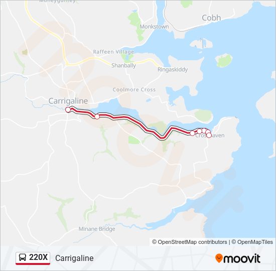 220X bus Line Map