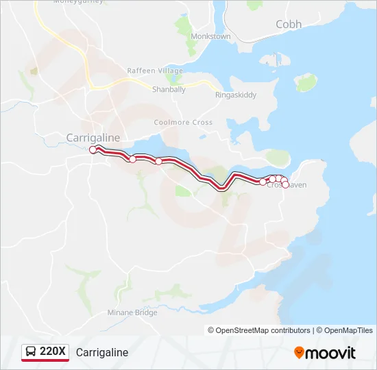 220X Bus Line Map