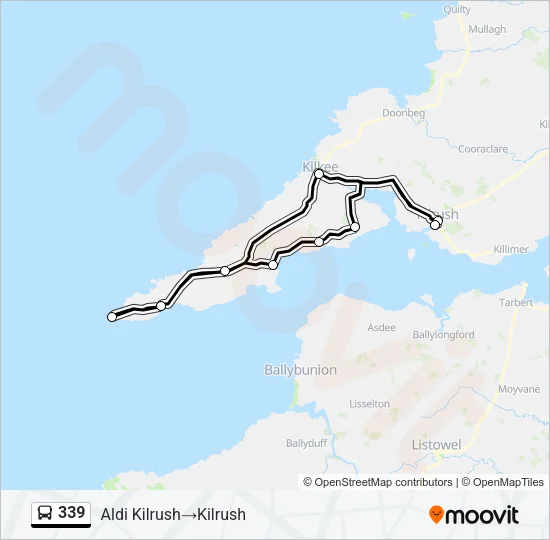 339 Bus Line Map