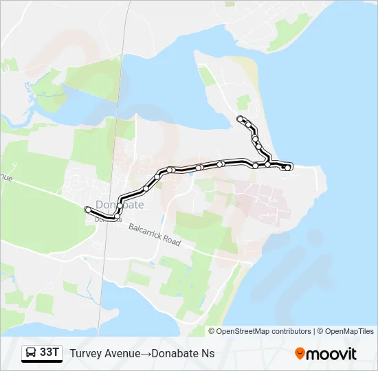 33T Bus Line Map
