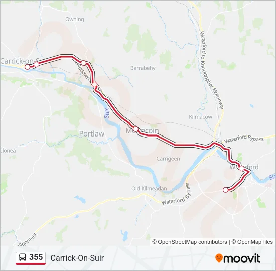 355 Bus Line Map