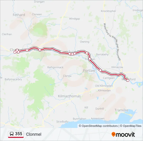 355 Bus Line Map