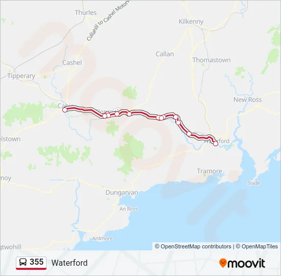 355 Bus Line Map