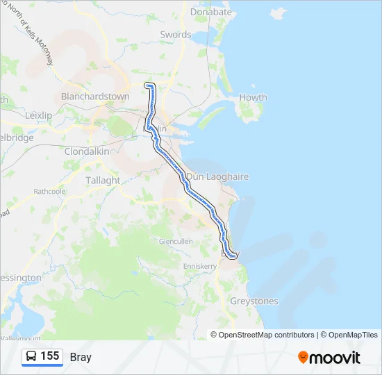 155 Bus Line Map