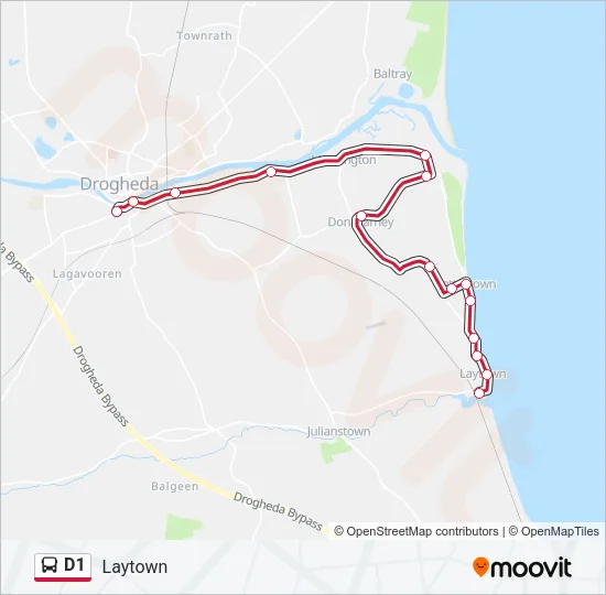 D1 Bus Line Map