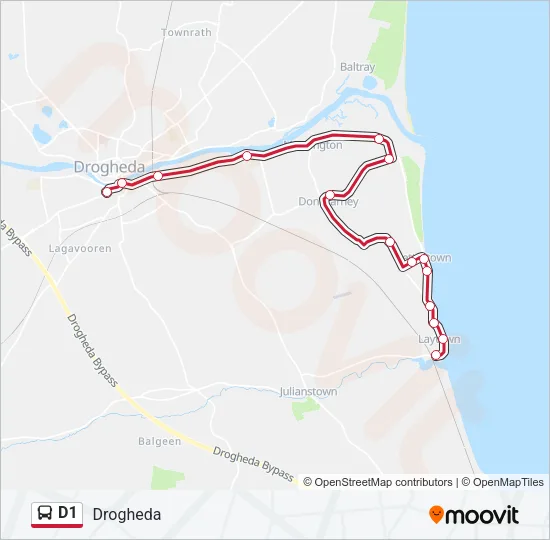 D1 Bus Line Map