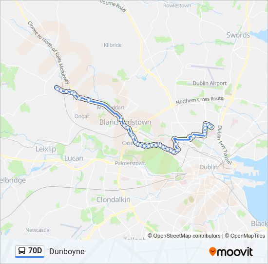 70D bus Line Map