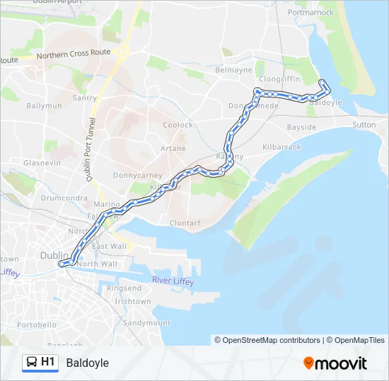H1 Bus Line Map