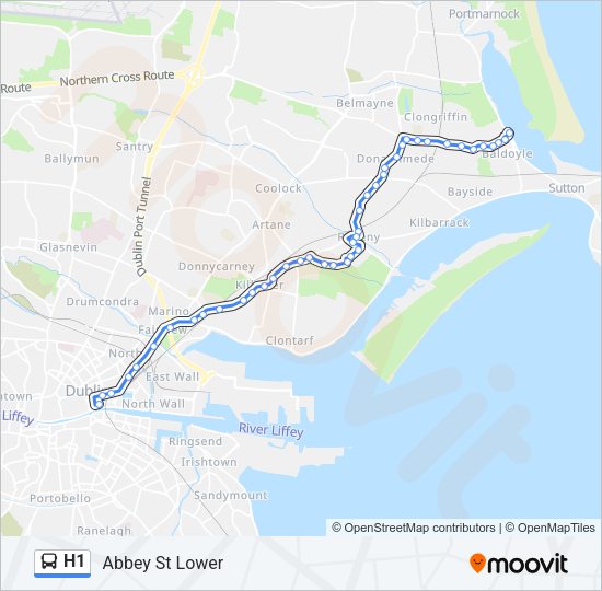 H1 Bus Line Map