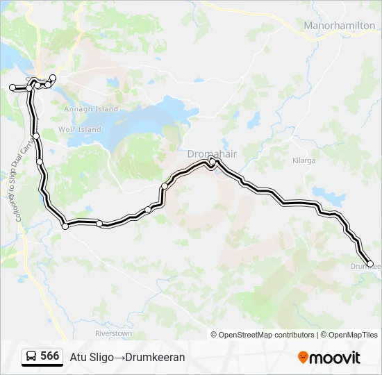 566 Bus Line Map