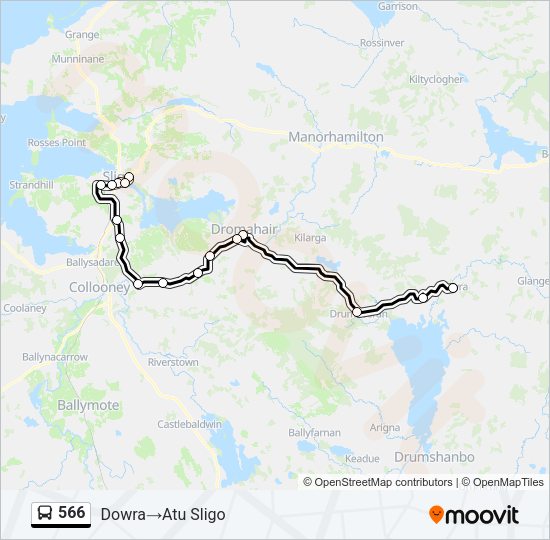 566 Bus Line Map