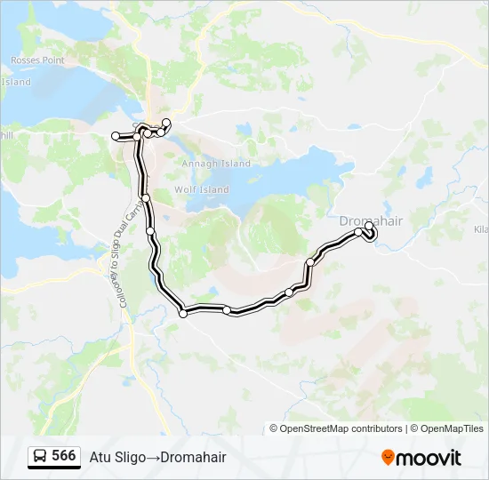 566 Bus Line Map