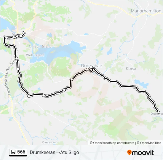 566 Bus Line Map