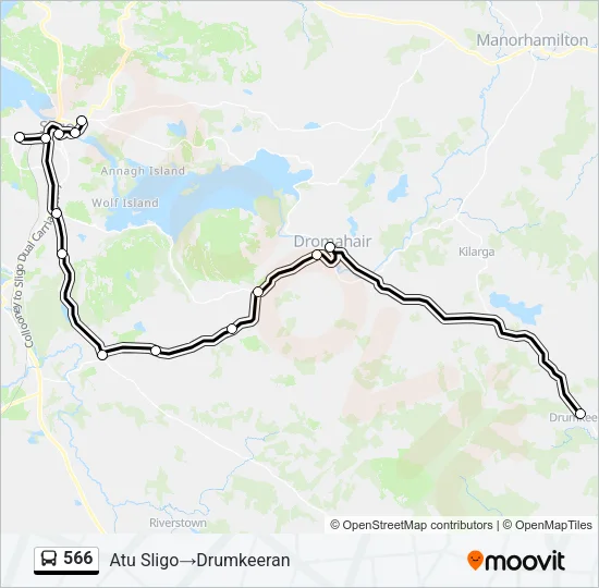 566 Bus Line Map