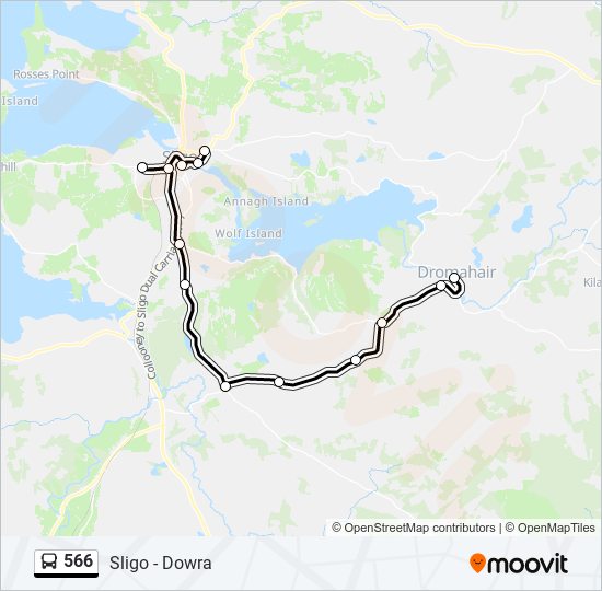 566 bus Line Map