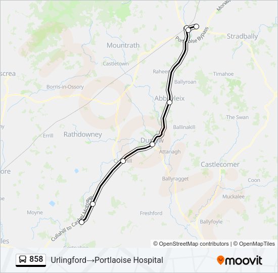 858 Bus Line Map