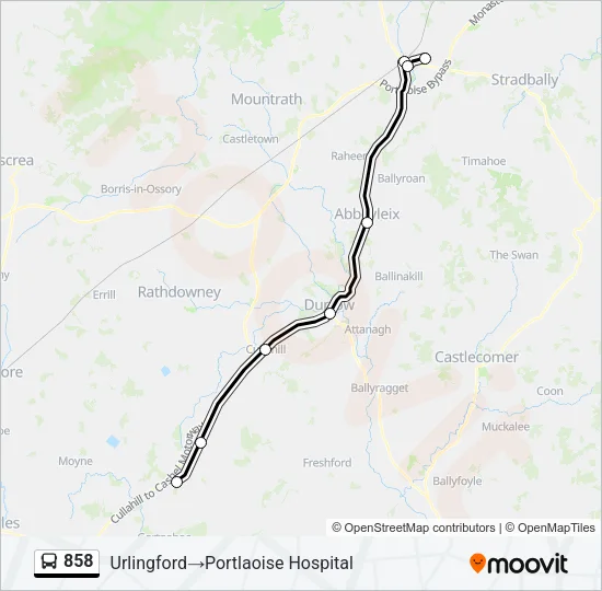 858 Bus Line Map